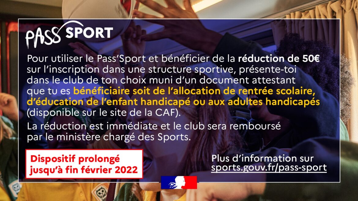 Pass’Sport prolongation 2022 2